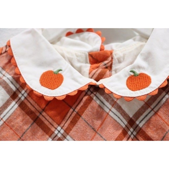 gymboree toddler girls 5t vintage retro 1970's style thanksgiving dress outfit - Picture 2 of 2